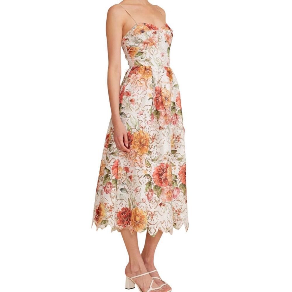 Lucy Paris Floral Print Midi Dress(Size XS)